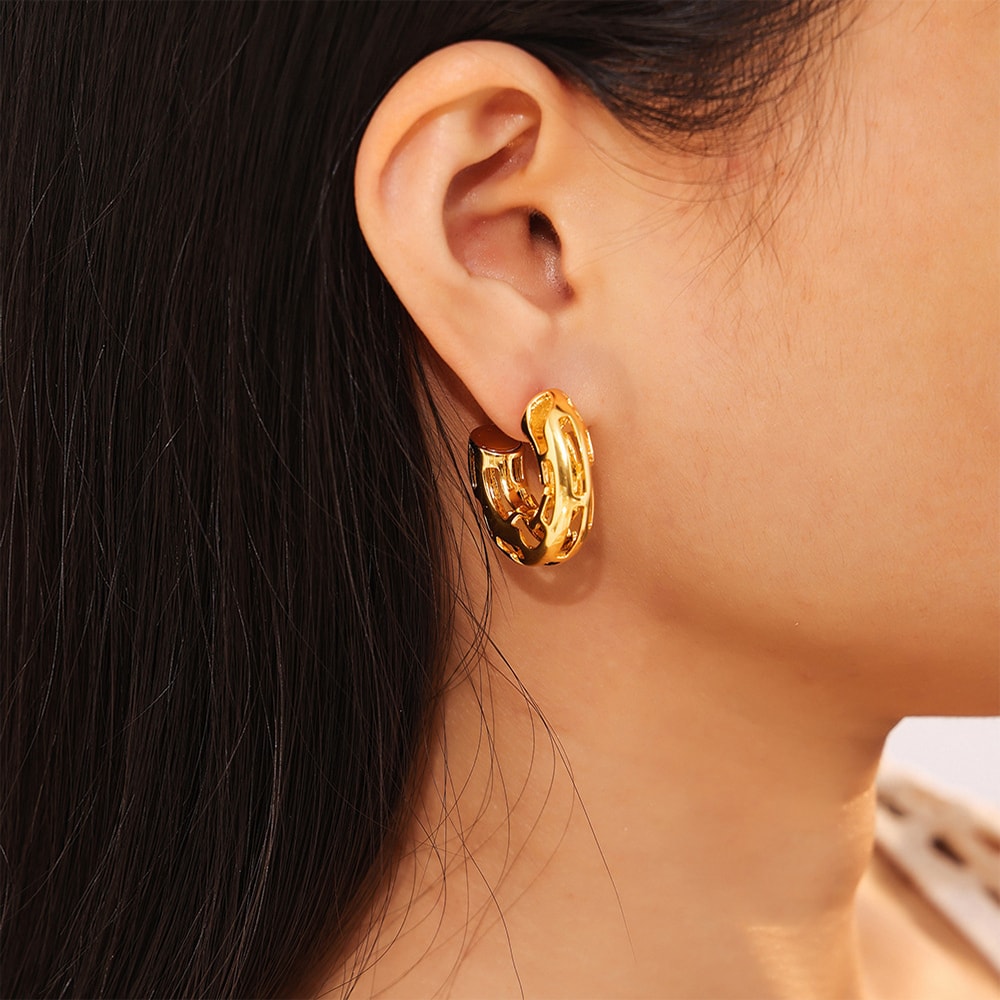 Cashew Lattice Earrings