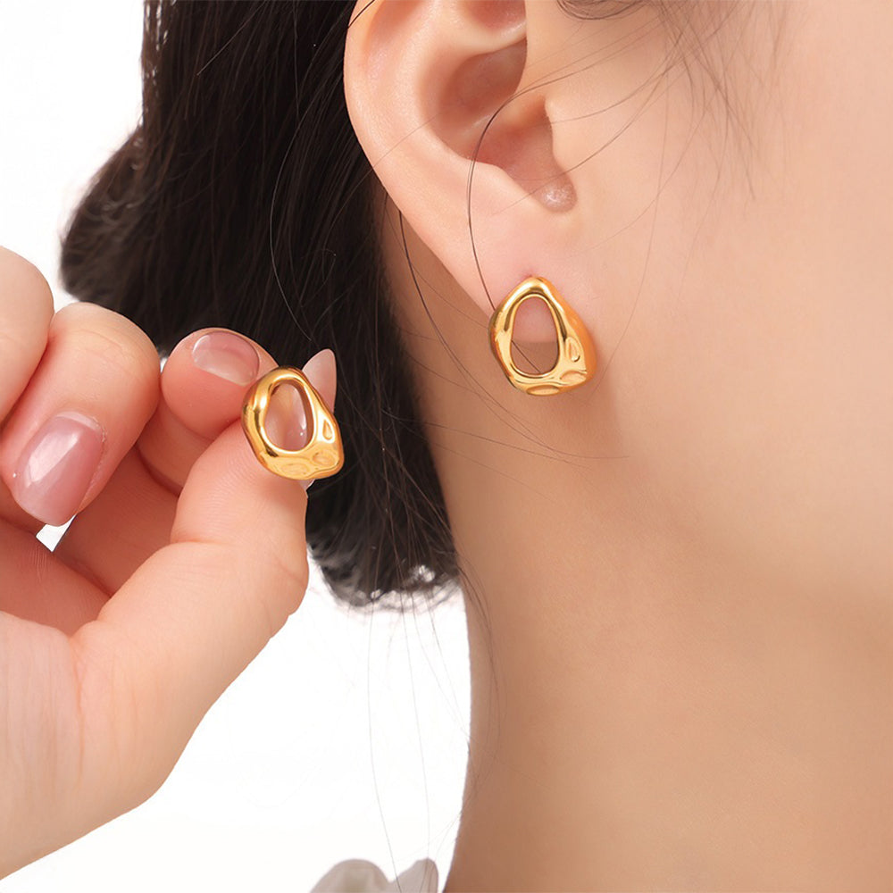 Organic Oval Earrings